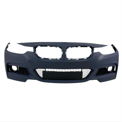 ПРЕДНА БРОНЯ ЗА BMW F30 (2012-2018) - M-TECH ДИЗАЙН С ОТВОРИ ЗА ХАЛОГЕНИ, БЕЗ ПАРКТРОНИК