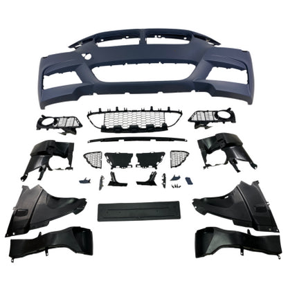 ПРЕДНА БРОНЯ ЗА BMW F30 (2012-2018) - M-TECH ДИЗАЙН С ОТВОРИ ЗА ХАЛОГЕНИ, БЕЗ ПАРКТРОНИК