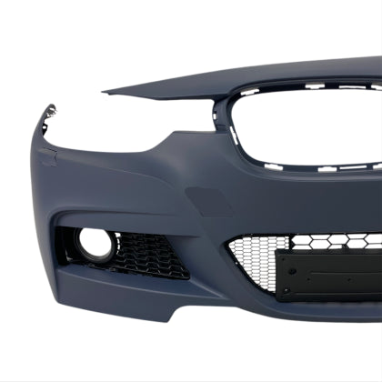 ПРЕДНА БРОНЯ ЗА BMW F30 (2012-2018) - M-TECH ДИЗАЙН С ОТВОРИ ЗА ХАЛОГЕНИ, БЕЗ ПАРКТРОНИК