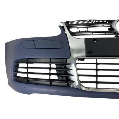 ПРЕДНА БРОНЯ ЗА GOLF 5 - R32 С R32 РЕШЕТКИ БЕЗ ХАЛОГЕНИ - ХРОМ