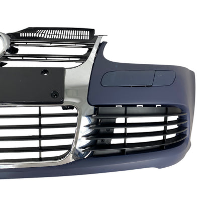 ПРЕДНА БРОНЯ ЗА GOLF 5 - R32 С R32 РЕШЕТКИ БЕЗ ХАЛОГЕНИ - ХРОМ