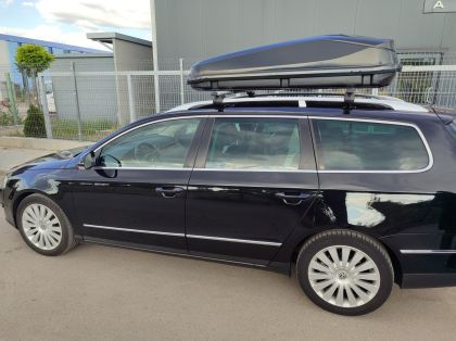 Автобокс Junior Easy 180x78x40cm с 85 mm крепежи, с ключ, 430 литра - черен гланц
