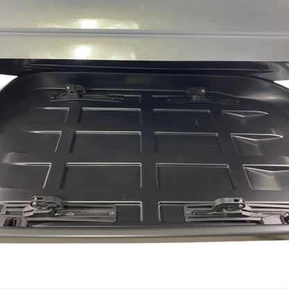 АВТОБОКС JUNIOR ALTRO 140X90X38CM С 70 MM КРЕПЕЖИ, С ЕДНОСТРАННО ОТВАРЯНЕ С КЛЮЧ, 370 ЛИТРА - СИВ АНТРАЦИД ГЛАНЦ