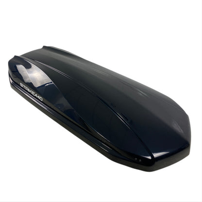 АВТОБОКС JUNIOR STRIKE 199X84X35CM С 85 MM КРЕПЕЖИ,С ДВУСТРАННО ОТВАРЯНЕ С КЛЮЧ, 440 ЛИТРА - ЧЕРЕН ГЛАНЦ