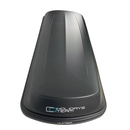 АВТОБОКС JUNIOR XTREME 2 195X78X39CM С 85 MM КРЕПЕЖИ,С ДВУСТРАННО ОТВАРЯНЕ С КЛЮЧ, 450 ЛИТРА - ЧЕРЕН