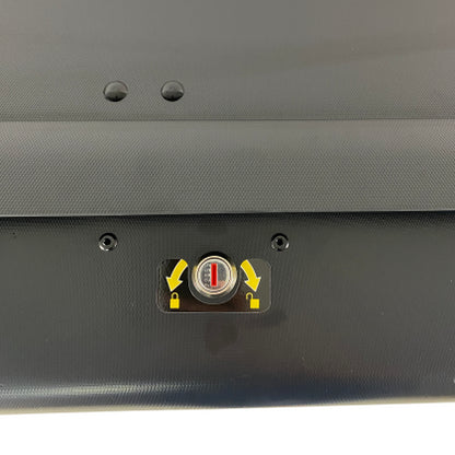 АВТОБОКС JUNIOR XTREME 2 195X78X39CM С 85 MM КРЕПЕЖИ,С ДВУСТРАННО ОТВАРЯНЕ С КЛЮЧ, 450 ЛИТРА - ЧЕРЕН