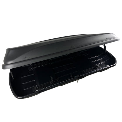 АВТОБОКС JUNIOR XTREME 2 195X78X39CM С 85 MM КРЕПЕЖИ,С ДВУСТРАННО ОТВАРЯНЕ С КЛЮЧ, 450 ЛИТРА - ЧЕРЕН