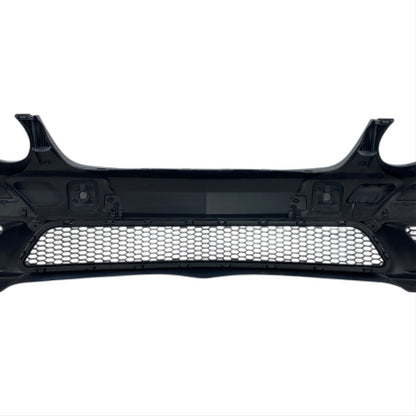 ПРЕДНА БРОНЯ ЗА  MERCEDES W211 E-CLASS (2006-2009) - AMG С ОТВОРИ ЗА ПАРКТРОНИК, С ХАЛОГЕНИ ГРУНДИРАНА