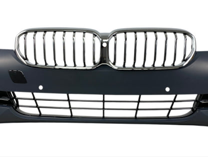 ПРЕДНА БРОНЯ ЗА BMW G30 (2020+) - М5 ДИЗАЙН С ОВТОРИ ЗА ПАРКТРОНИК И КАМЕРА