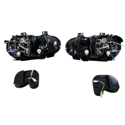 Кристални фарове  Angel Eyes GOLF IV R32  - хром