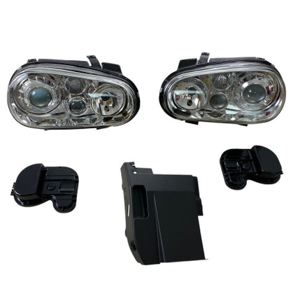 Кристални фарове  GOLF IV R32  - хром