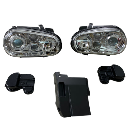 Кристални фарове  GOLF IV R32  - хром