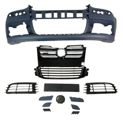 ПРЕДНА БРОНЯ ЗА VW GOLF 5 - R32 ДИЗАЙН С ЧЕРНА РЕШЕТКА