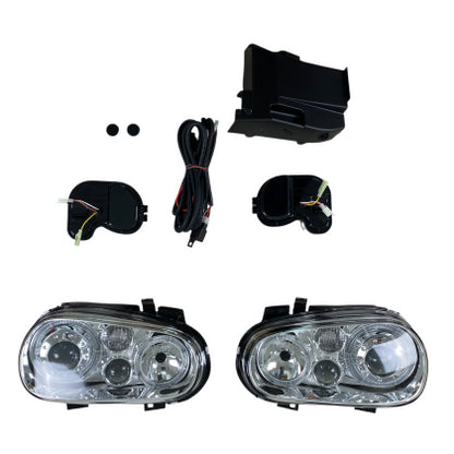 Кристални фарове  Angel Eyes GOLF IV R32  - хром