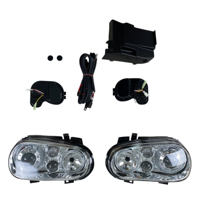 Кристални фарове  Angel Eyes GOLF IV R32  - хром