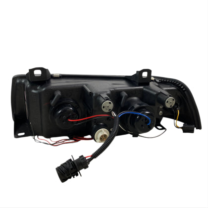 Кристални фарове за BMW E36  Angel Eyes (91-99) 2d coupe - черни