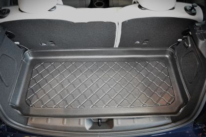 Гумирана стелка за багажник за Mini III F56 (2014+) 3 door Hatchback 3d upper boot (height adjustable boot floor in upper position = flat loading threshold from tailagate to back seats)