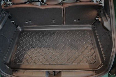 Гумирана стелка за багажник за Mini III F55 (2014+) 5 door Hatchback 5d upper boot (height adjustable boot floor in upper position = flat loading threshold from tailgate to back seats)