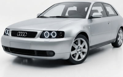 Кристални фарове за Audi A3  Angel Eyes (1996-2000) - черни