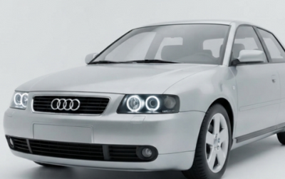 Кристални фарове ANGEL EYES Audi A3 (2000-2003) - черни