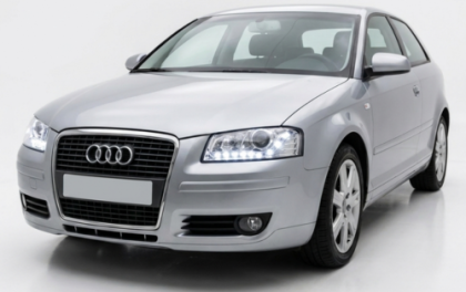 Кристални фарове за Audi A3 (2003-2008) - хром