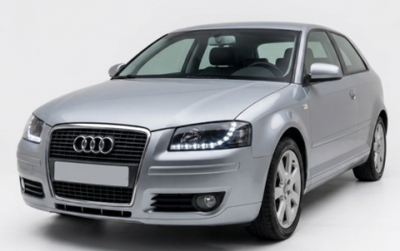 Кристални фарове за Audi A3 (2003-2008) - черни