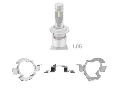 Комплект от 2 броя Aдаптери за LED крушки H7 за Nissan Qashqai Нисан Кашкай, Bmw X5, БМВ Х5 Volkswagen Tiguan Тигуан, Touareg Туатег , Golf, Голф Polo Поло, Ford Focus Форд Фокус