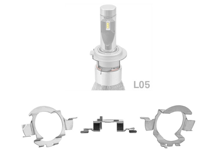 Комплект от 2 броя Aдаптери за LED крушки H7 за Nissan Qashqai Нисан Кашкай, Bmw X5, БМВ Х5 Volkswagen Tiguan Тигуан, Touareg Туатег , Golf, Голф Polo Поло, Ford Focus Форд Фокус