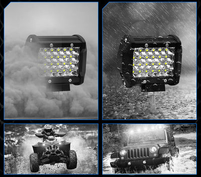 72W Led Bar Лед Бар Диоден Фар Прожектор Халоген 1224V Spot Light Насочена Светлина