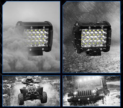 72W Led Bar Лед Бар Диоден Фар Прожектор Халоген 1224V Spot Light Насочена Светлина