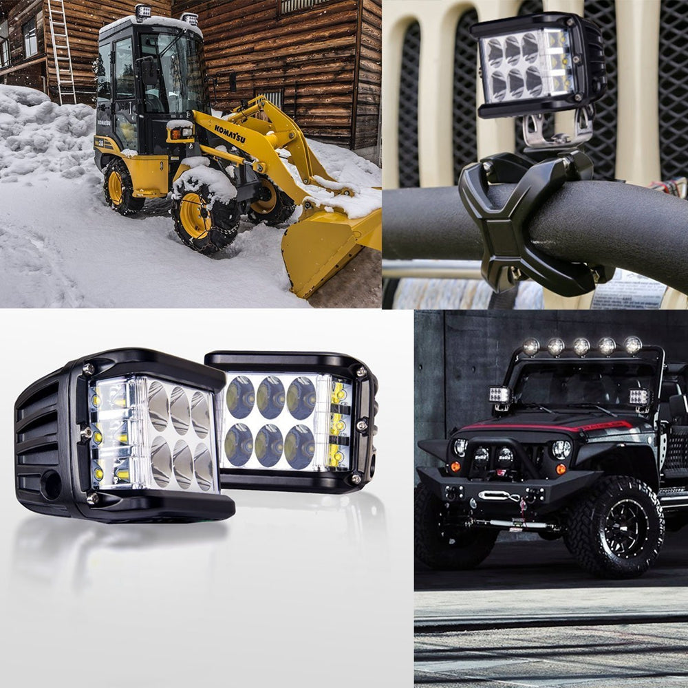 45W LED BAR ЛЕД БАР ДИОДЕН ФАР ПРОЖЕКТОР ХАЛОГЕН 12-24V DUAL