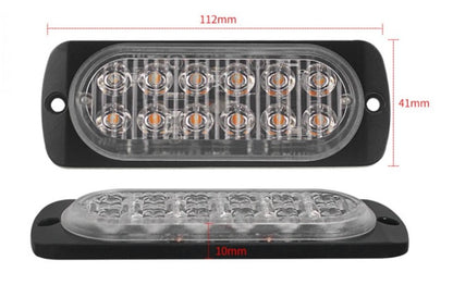 12 LED ЛЕД Аварийна Лампа За Пътна Помощ, Жълта Блиц Светлина, Мигаща!