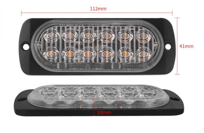 12 LED ЛЕД Аварийна Лампа За Пътна Помощ, Жълта Блиц Светлина, Мигаща!