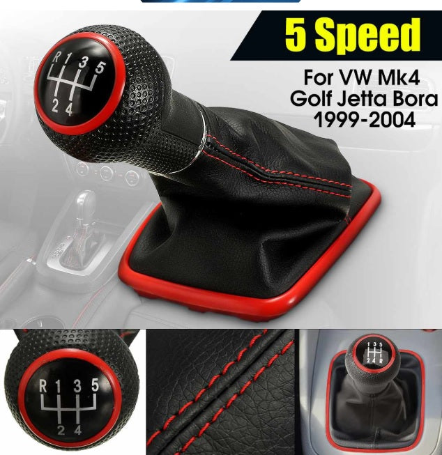 Tопка Скоростен Лост С Маншон Кожен Кожух За Голф Golf 4 Bora Червена