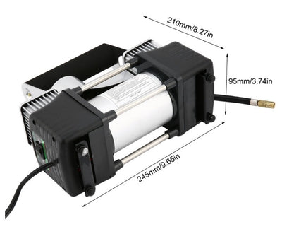 Компресор За Помпане На Гуми Двубутален Двуцилиндров Метален 12V 20A