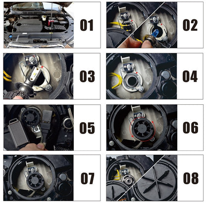 Комплект Умалени Мини Лед Led Диодни Крушки H7 Х7 12V 24V 72W 10000lm За Фарове Can Bus без Грешки