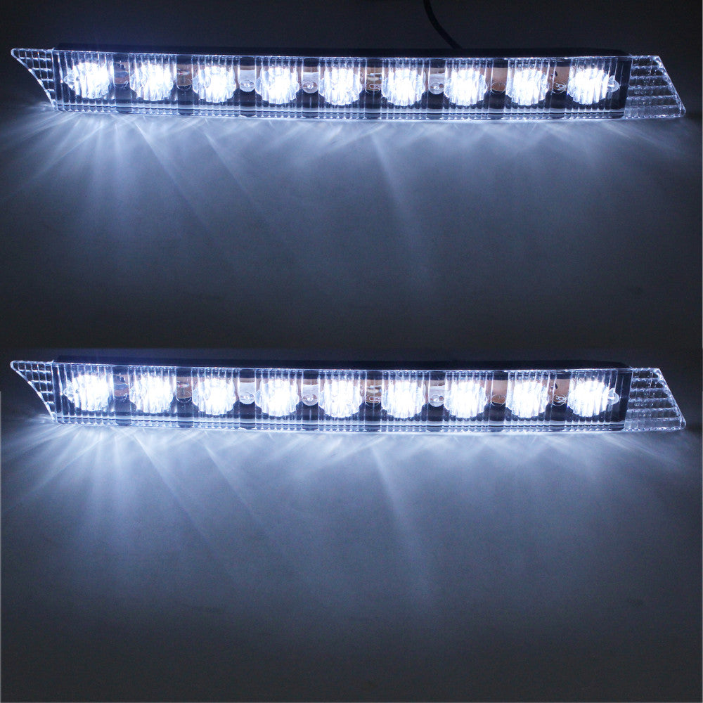 Комплект Извити За Броня Предни Мощни 9 Led Лед Диодни Дневни Светлини 12V 54W
