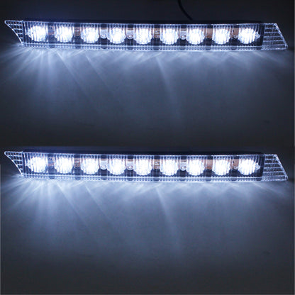 Комплект Извити За Броня Предни Мощни 9 Led Лед Диодни Дневни Светлини 12V 54W