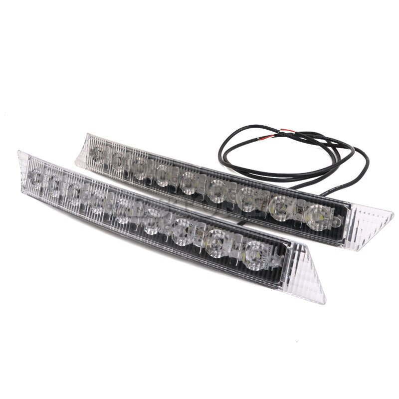 Комплект Извити За Броня Предни Мощни 9 Led Лед Диодни Дневни Светлини 12V 54W