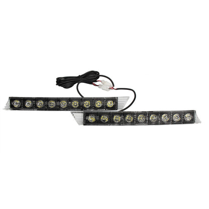 Комплект Извити За Броня Предни Мощни 9 Led Лед Диодни Дневни Светлини 12V 54W