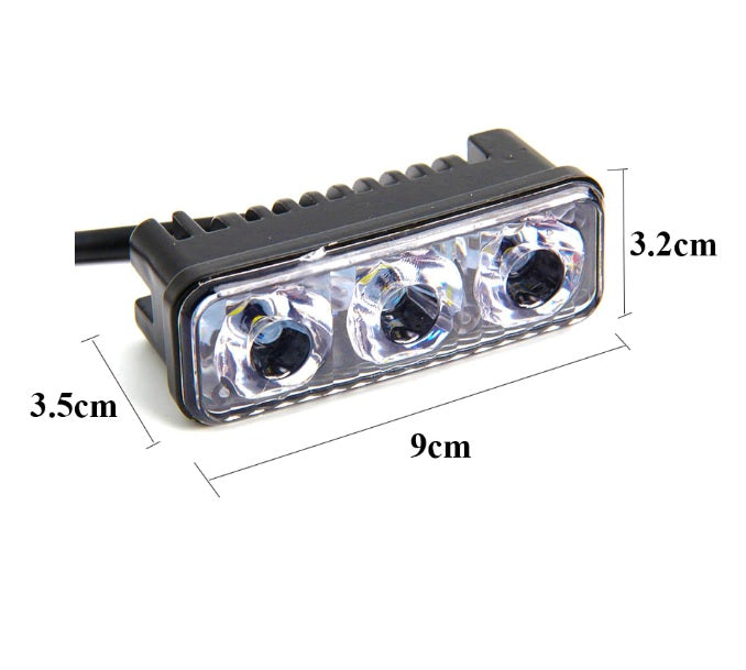Комплект Предни Мощни 3 Led Лед Диодни Дневни Светлини 12V 3W НОВИ