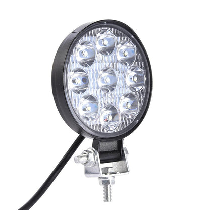 Компелект 2 Броя 27W Кръгли Мини Led Диоден Фар Прожектор Дневни Светлини 12V 24V