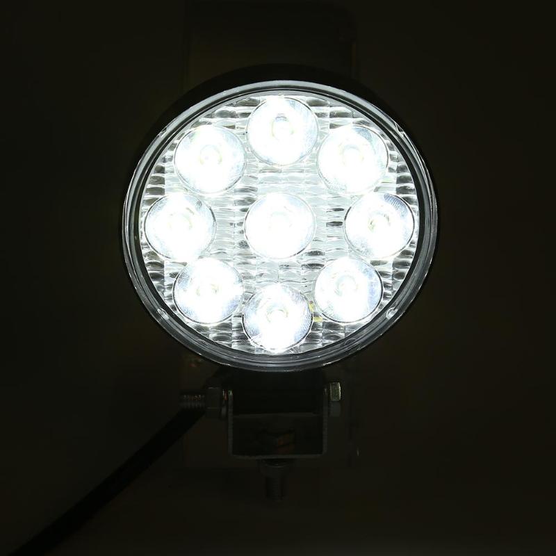 Компелект 2 Броя 27W Кръгли Мини Led Диоден Фар Прожектор Дневни Светлини 12V 24V