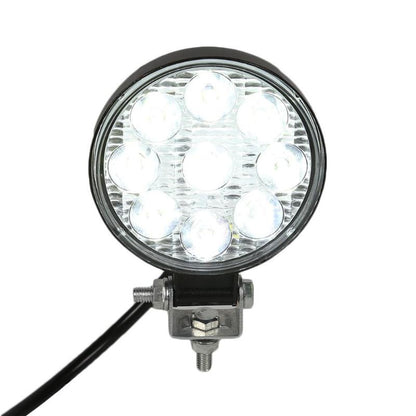 Компелект 2 Броя 27W Кръгли Мини Led Диоден Фар Прожектор Дневни Светлини 12V 24V