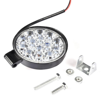 Комплект 2 Броя 42W Кръгли Мини Led Диоден Фар Прожектор Дневни Светлини 12V 24V