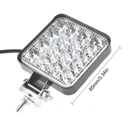 Комплект 2 Броя 48W Мини ЛЕД LED Диоден Фар Прожектор Дневни Светлини Диодна Лампа 12V 24V