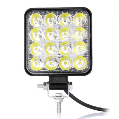Комплект 2 Броя 48W Мини ЛЕД LED Диоден Фар Прожектор Дневни Светлини Диодна Лампа 12V 24V