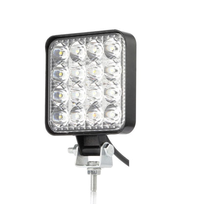 Комплект 2 Броя 48W Мини ЛЕД LED Диоден Фар Прожектор Дневни Светлини Диодна Лампа 12V 24V