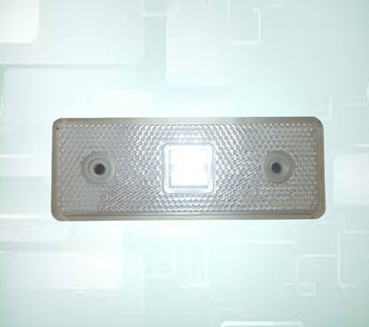 12V Диоден 4 LED ЛЕД Маркер габарит токос светлина за камиони бус ван ремарке каравана - 110 мм х 40 мм - бял