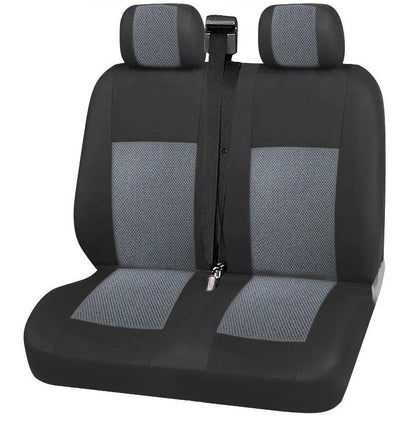 2+1 Лукс Калъфи В Сиво За Седалки за Mercedes Sprinter Vito Vw Crafter T5 Ford Transit Peugeot Iveco Премиум Плат